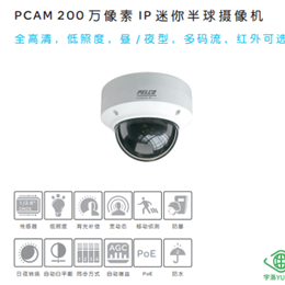 PMD20DNF 派爾高200 萬像素，全高清，晝 / 夜型，IP 迷你半球攝像機